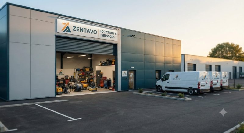 Dépôt logistique ZENTAVO — location mini-engins Île-de-France